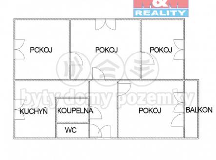 Pronájem bytu, 4+1, 73 m²