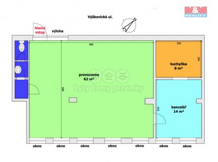 Pronájem obchodní prostor, 86 m²