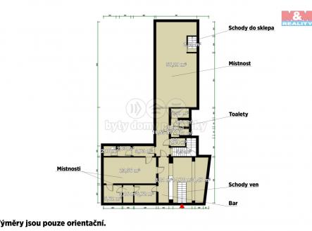 Pronájem - restaurace, 184 m²