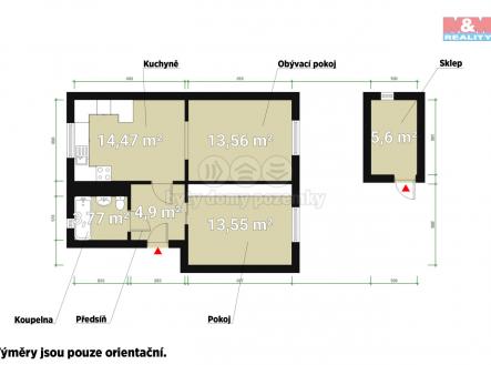 Pronájem bytu, 2+1, 54 m²