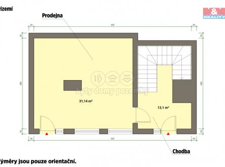 Pronájem - obchodní prostor, 31 m²