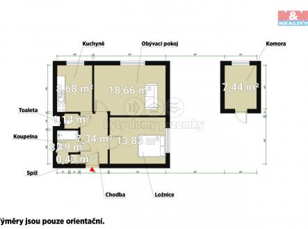 Pronájem bytu, 2+1, 60 m²