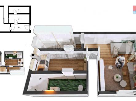 Pronájem bytu, 1+1, 47 m²