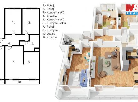 Prodej bytu, 4+kk, 92 m²