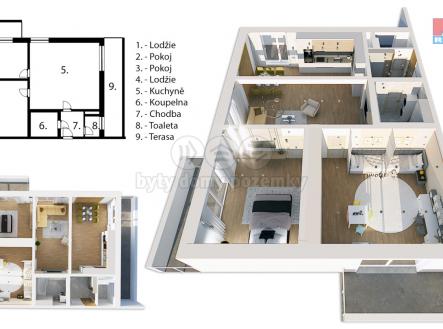 Prodej bytu, 3+kk, 78 m²