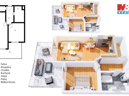 Prodej bytu, 2+kk, 66 m²