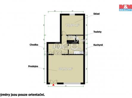 Pronájem - obchodní prostor, 70 m²