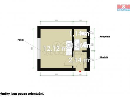 Pronájem bytu, 1+kk, 24 m²