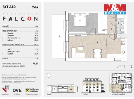 Prodej bytu, 2+kk, 57 m²