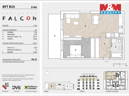 Prodej bytu, 2+kk, 64 m²
