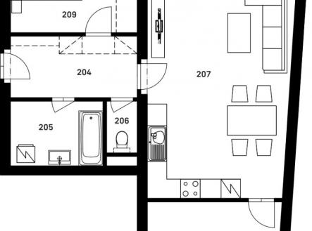 Prodej bytu, 3+kk, 72 m²