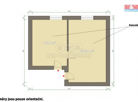 Pronájem kanceláře, 40 m²