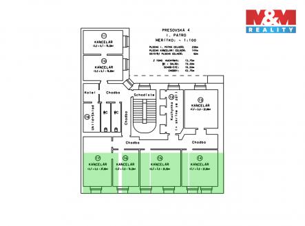 Pronájem kanceláře, 88 m²