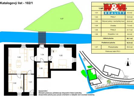 Prodej bytu, 3+kk, 86 m²