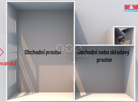 Pronájem - obchodní prostor, 52 m²