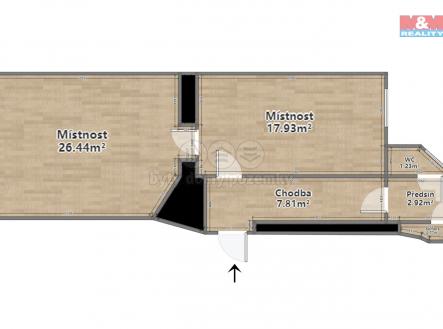 Pronájem - kanceláře, 51 m²