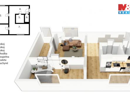 Prodej bytu, 3+1, 62 m²
