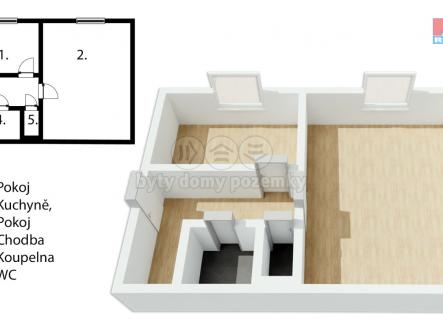Prodej bytu, 2+kk, 40 m²