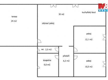 Pronájem bytu, 3+kk, 68 m²