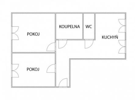 Prodej bytu, 2+1, 56 m²