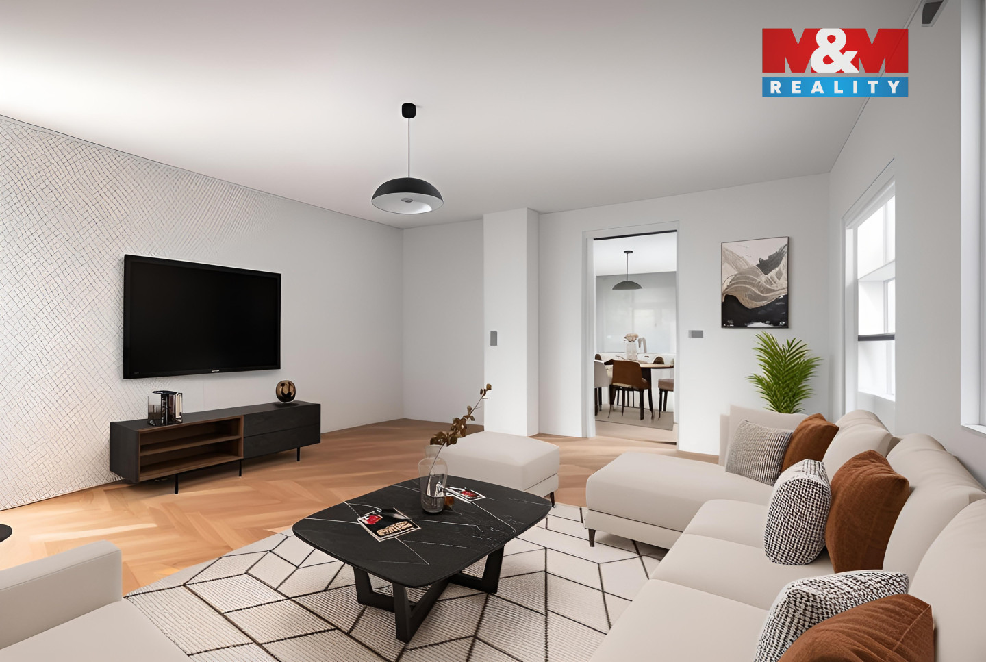 Vizualizace obývací pokoj