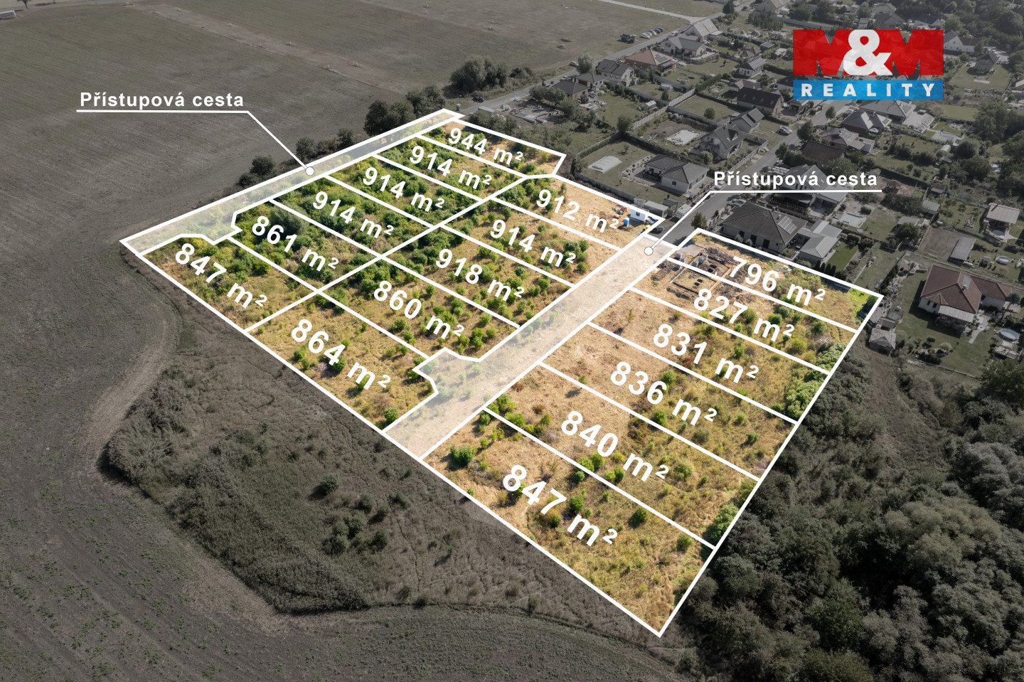 Další prodávané pozemky.