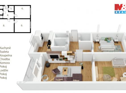 Prodej bytu, 3+1, 81 m²