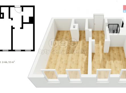 Prodej bytu, 2+kk, 55 m²