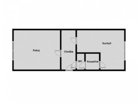 Pronájem bytu, 1+1, 50 m²