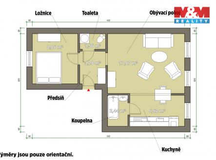 Prodej bytu, 2+kk, 41 m²
