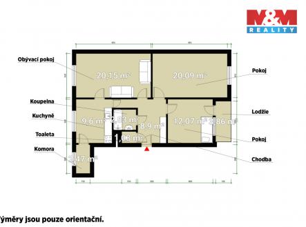 Pronájem bytu, 3+1, 82 m²
