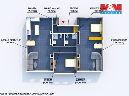 Prodej bytu, 3+kk, 110 m²