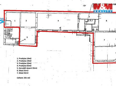 Pronájem obchodní prostor, 201 m²