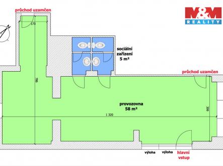 Pronájem obchodní prostor, 53 m²