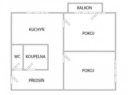 Prodej bytu, 2+1, 53 m²