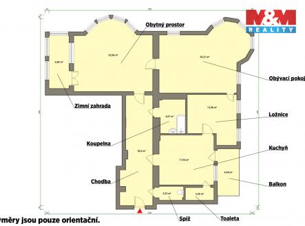 Prodej bytu, 3+1, 128 m²