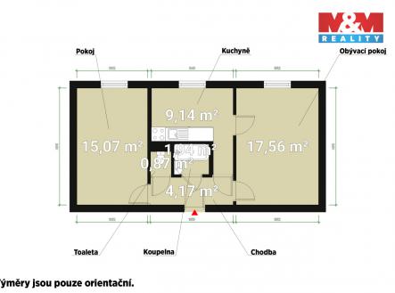 Pronájem bytu, 2+1, 58 m²
