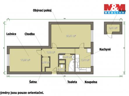 Prodej bytu, 2+1, 59 m²