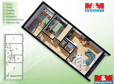 Prodej bytu, 3+kk, 63 m²