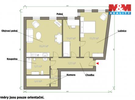 Prodej bytu, 3+kk, 72 m²