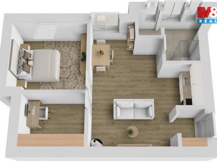 Pronájem bytu, 2+kk, 38 m²