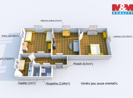 Prodej bytu, 3+1, 90 m²