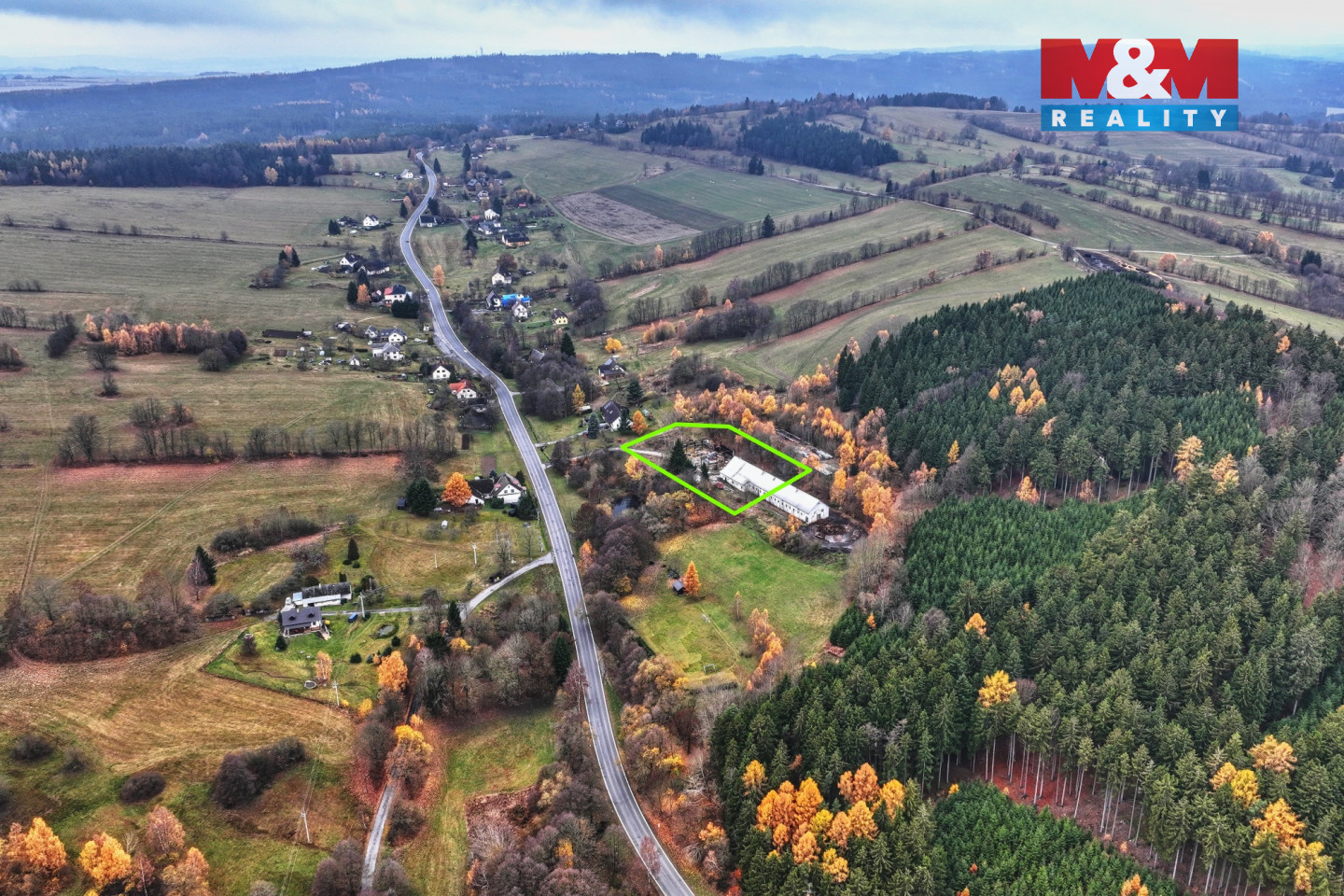 malebná vesnička uprostřed Vysočiny