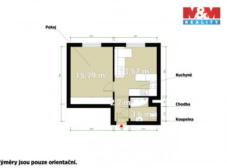 Pronájem bytu, 2+kk, 36 m²