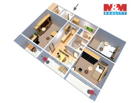 Prodej bytu, 3+1, 62 m²