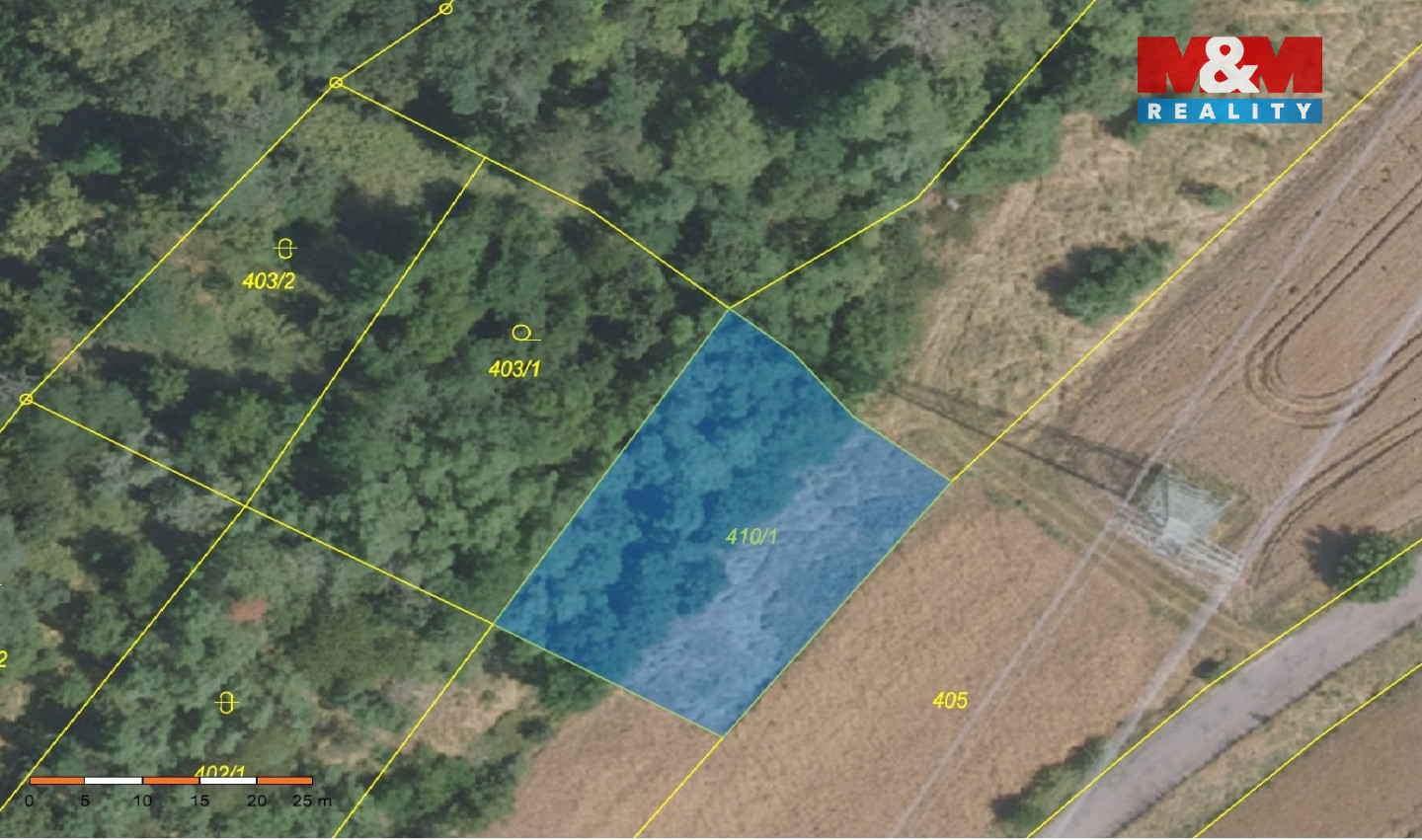 poz.410/1 o vel.878m2 orná půda