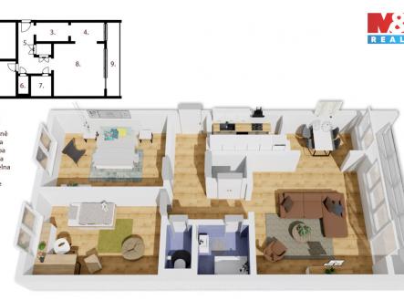Prodej bytu, 3+1, 65 m²
