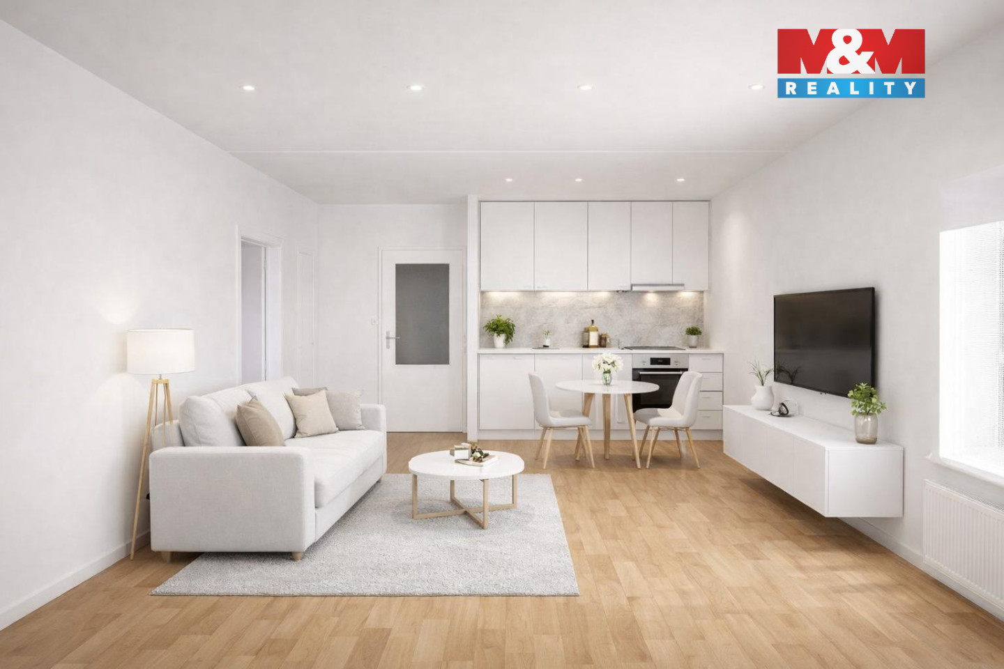 Obývací pokoj s kuchyňským koutem