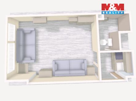 Pronájem bytu, 1+kk, 22 m²