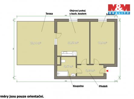 Pronájem bytu, 2+kk, 78 m²